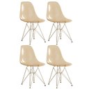 Ver imagem 1 de Kit 4 cadeiras Eames Eiffel DKR com base de metal cromado Incolor