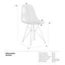 Ver imagem 4 de Kit 4 cadeiras Eames Eiffel DKR com base de metal cromado Incolor