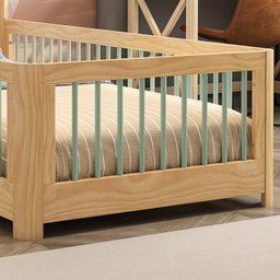 Cama Infantil Solteiro Montessoriano Wave com Rattan Casatema - 8
