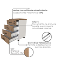 Ver mais imagens de Gaveteiro Volante com 4 Gavetas para Escritório ou Home Office