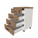 Ver imagem 5 de Gaveteiro Volante com 4 Gavetas para Escritório ou Home Office