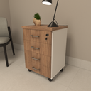 Ver imagem 7 de Gaveteiro Volante com 4 Gavetas para Escritório ou Home Office