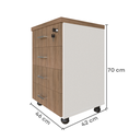 Ver imagem 4 de Gaveteiro Volante com 4 Gavetas para Escritório ou Home Office