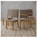 Ver imagem 1 de Cadeira para Mesa de Jantar Ambiente Milla Kit 4 Peças Nature Marrom Amêndoa - Henn