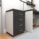 Ver imagem 3 de Gaveteiro Volante com 4 Gavetas para Escritório ou Home Office