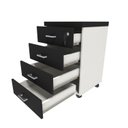 Ver imagem 5 de Gaveteiro Volante com 4 Gavetas para Escritório ou Home Office