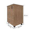 Ver imagem 4 de Gaveteiro Volante com 4 Gavetas para Escritório ou Home Office