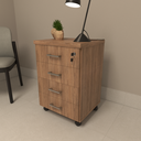 Ver imagem 7 de Gaveteiro Volante com 4 Gavetas para Escritório ou Home Office