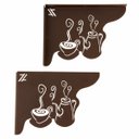 Ver imagem 1 de Par Mãos Francesas para Prateleira 20cm Cantinho do Café Coffee Lover Bule Marrom Aço