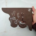 Ver imagem 3 de Par Mãos Francesas para Prateleira 20cm Cantinho do Café Coffee Lover Bule Marrom Aço