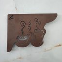 Ver imagem 4 de Par Mãos Francesas para Prateleira 20cm Cantinho do Café Coffee Lover Bule Marrom Aço