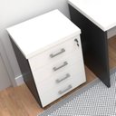 Ver imagem 4 de Gaveteiro Volante com 4 Gavetas para Escritório ou Home Office