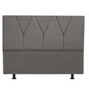 Ver imagem 1 de Cabeceira Estofada Cama Box King Jade 195cm Suede Cinza Escuro