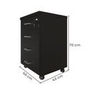 Ver imagem 4 de Gaveteiro Volante com 4 Gavetas para Escritório ou Home Office