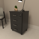 Ver imagem 7 de Gaveteiro Volante com 4 Gavetas para Escritório ou Home Office