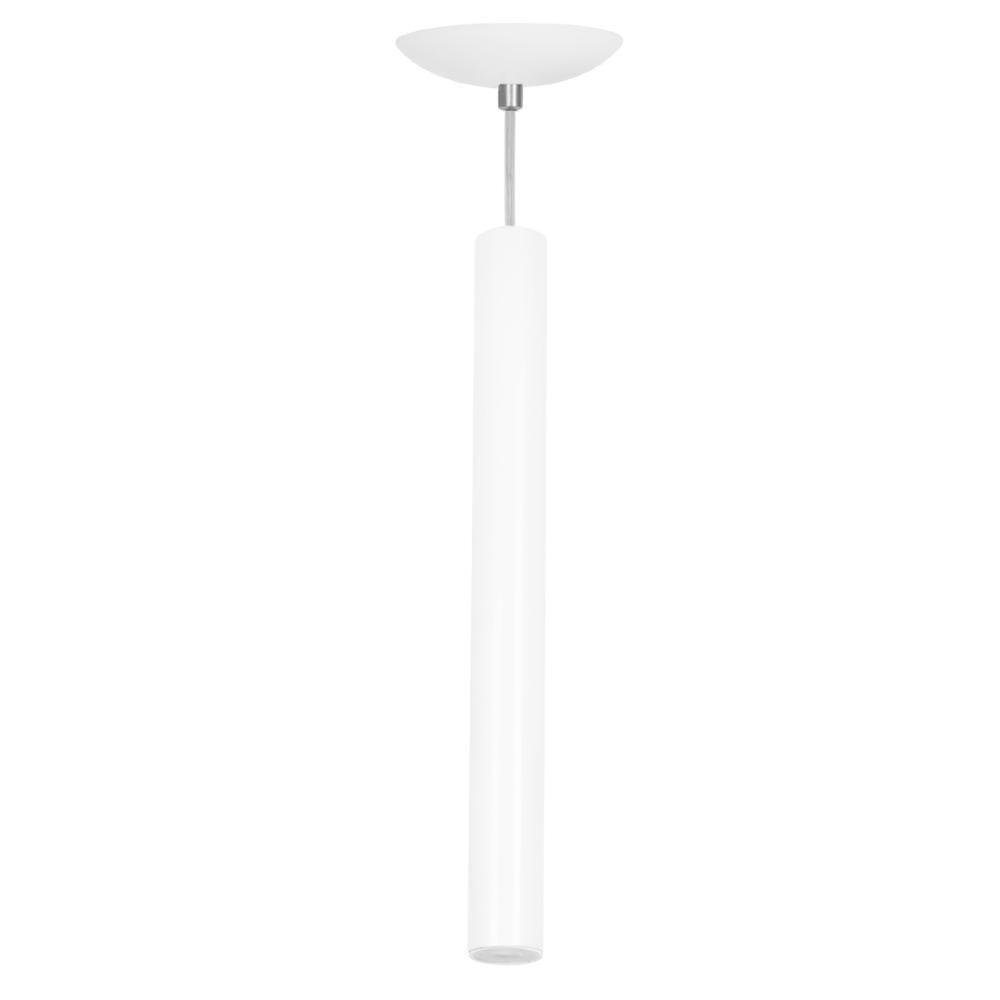 Kit 3 Pendente Tubo Cilindro Branco 50cm + Led 3k - 4