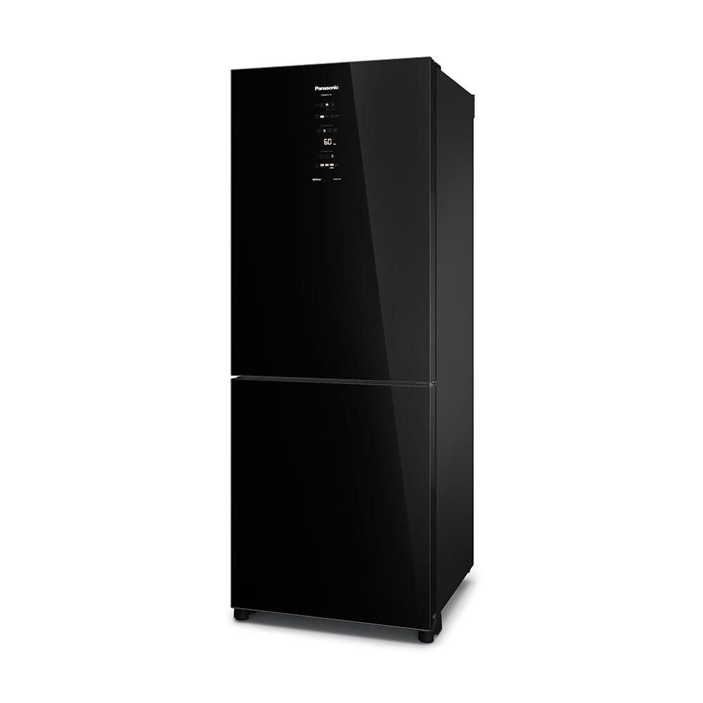 Geladeira Panasonic Bb65 Black Glass Inverse Frost Free 450l