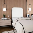 Ver mais imagens de Cabeceira Solteiro 100 Cm com Frame Alana Suede Branco Artte