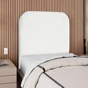 Ver imagem 2 de Cabeceira Solteiro 100 Cm com Frame Alana Suede Branco Artte