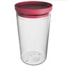 Kit 3 Potes Herméticos Soprano Grandes 2,1l Alimentos Transparente Tampa Plástico Vermelho - 2