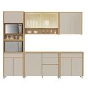 Ver imagem 3 de Cozinha 5 Peças Condessa 10 Portas Torre Quente 100% MDF Bege/Carvalho Greige