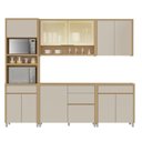Ver imagem 3 de Cozinha 5 Peças Condessa 10 Portas Torre Quente 100% MDF Bege/Carvalho Greige