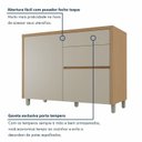 Ver mais imagens de Cozinha 5 Peças Condessa 10 Portas Torre Quente 100% MDF Bege/Carvalho Greige