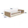 Cama Montessoriana de Solteiro Affetto Aveiro Oak com Branco Completa Móveis - 2