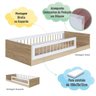 Cama Montessoriana de Solteiro Affetto Aveiro Oak com Branco Completa Móveis - 3
