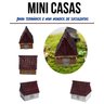 Kit C/ 5 Casinha Casa Miniatura Mini Mundo Jardim Terrario - 7