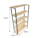 Ver imagem 3 de Estante Style Ample 5 Prateleiras Industrial Natural e Preto
