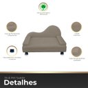 Ver imagem 3 de Mini Sofá Cama Divã Pet Cães e Gatos Orgânico Confortável e Reforçado Suede