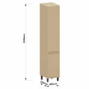 Ver imagem 4 de Paneleiro Alto 40 Cm 2 Portas 4 Prateleiras Aurora - Carvalho