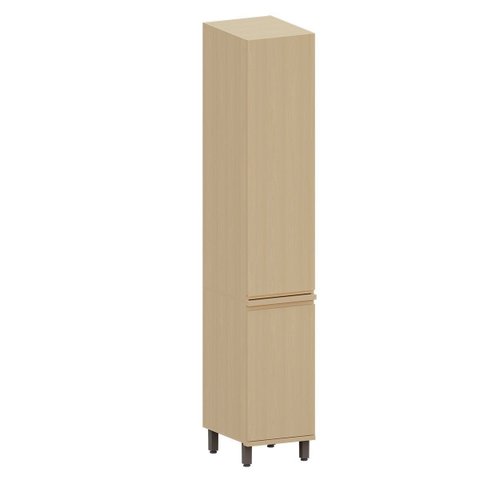 Paneleiro Alto 40 Cm 2 Portas 4 Prateleiras Aurora - Carvalho