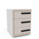 Ver imagem 2 de Mesa de Cabeceira Valência com 3 Gavetas 40x54cm Creme/Branco 250691