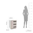 Ver imagem 3 de Mesa de Cabeceira Valência com 3 Gavetas 40x54cm Creme/Branco 250691
