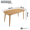 Ver imagem 3 de Mesa 160x80cm MDF Laminado Ceci Yescasa Marrom/Marromissimo