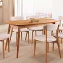 Ver imagem 2 de Mesa 160x80cm MDF Laminado Ceci Yescasa Marrom/Marromissimo
