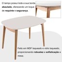 Ver imagem 5 de Mesa 110x80cm MDF Laqueado com Vidro Laqueado Ceci Yescasa Marrom/Marromissimo