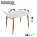 Ver imagem 3 de Mesa 110x80cm MDF Laqueado com Vidro Laqueado Ceci Yescasa Marrom/Marromissimo