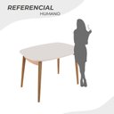 Ver imagem 4 de Mesa 110x80cm MDF Laqueado com Vidro Laqueado Ceci Yescasa Marrom/Marromissimo