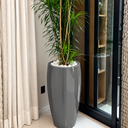 Ver imagem 2 de Vaso de Fibra de Vidro Atenas g 90cm Vitrificado Grande Cinza Escuro