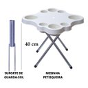 Ver imagem 2 de Mesa Praia Desmontável Petisqueira Branca E Sup. Guarda-Sol