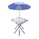 Ver imagem 1 de Mesa Praia Desmontável Petisqueira Branca E Sup. Guarda-Sol