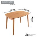 Ver imagem 3 de Mesa 110x80cm MDF Laminado Ceci Yescasa Marrom/Marromissimo