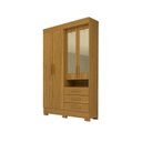 Ver imagem 2 de Guarda-roupa Solteiro 119,60cm 4 Portas 3 Gavetas Capelinha com Espelho 100% Mdf Débora 
