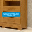 Ver imagem 7 de Guarda-roupa Solteiro 119,60cm 4 Portas 3 Gavetas Capelinha com Espelho 100% Mdf Débora 