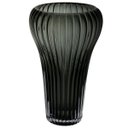 Ver imagem 1 de Vaso Decorativo de Vidro Fumê 28x17x17cm Enfeite Sala Mesa Estante Aparador