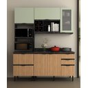 Ver imagem 1 de Armário de Cozinha Completa Modulada Reta 6 Peças 180cm Cz1203 Begônia Tecnomóbili