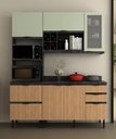 Ver imagem 1 de Armário de Cozinha Completa Modulada Reta 6 Peças 180cm Cz1203 Begônia Tecnomóbili